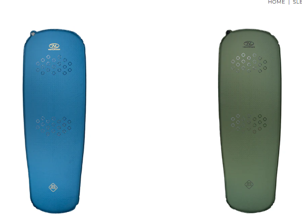 Highlander Self Inflating Kip Mat 50mm Highlander Self Inflating Kip Mat 50mm